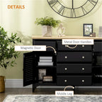 Storage Cabinets with Adjustable Shelves and Magnetic Cabinet Doors - N/A