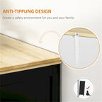 Storage Cabinets with Adjustable Shelves and Magnetic Cabinet Doors - N/A