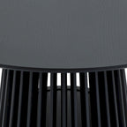 Pasadena 79 inch Solid Wood Oval Dining Table with Slatted Pedestal Base