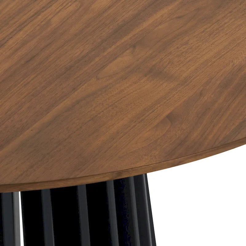 Pasadena 79 inch Solid Wood Oval Dining Table with Slatted Pedestal Base