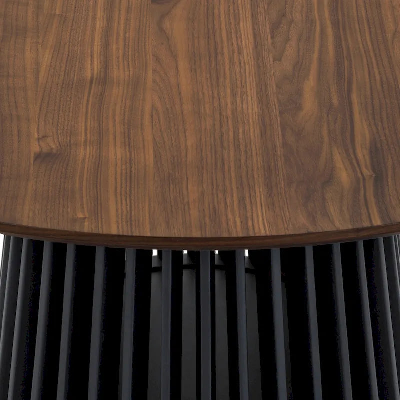Pasadena 79 inch Solid Wood Oval Dining Table with Slatted Pedestal Base