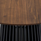 Pasadena 79 inch Solid Wood Oval Dining Table with Slatted Pedestal Base