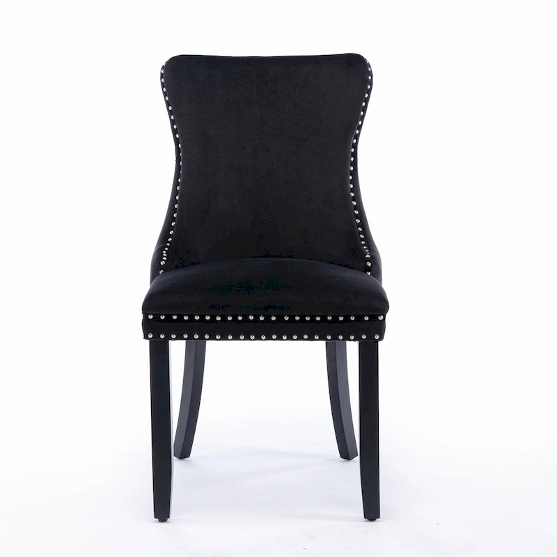 Upholstered Wing-Back Dining Chair Set Of 2