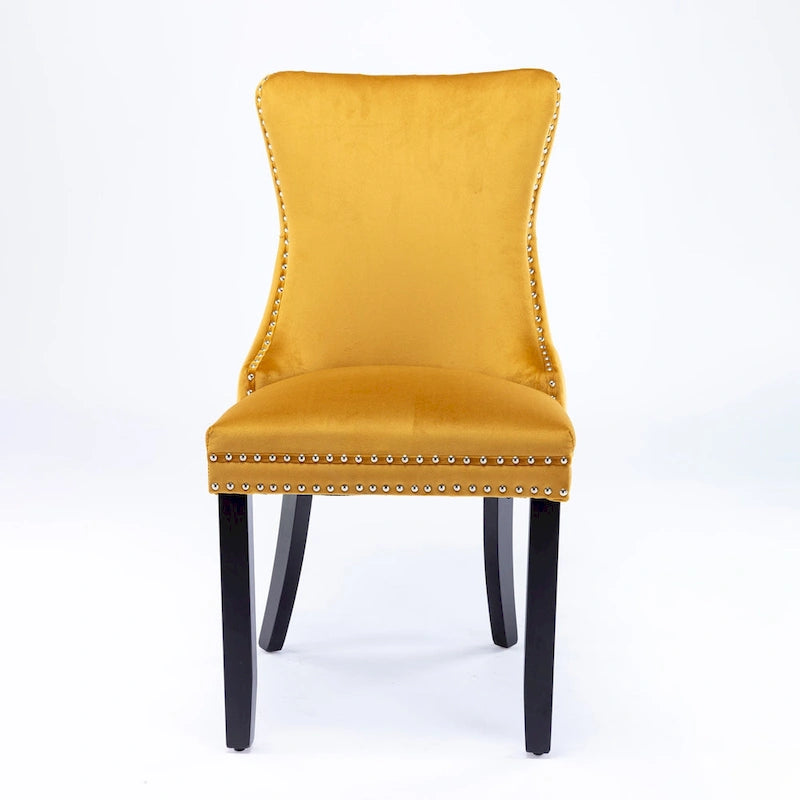Upholstered Wing-Back Dining Chair Set Of 2