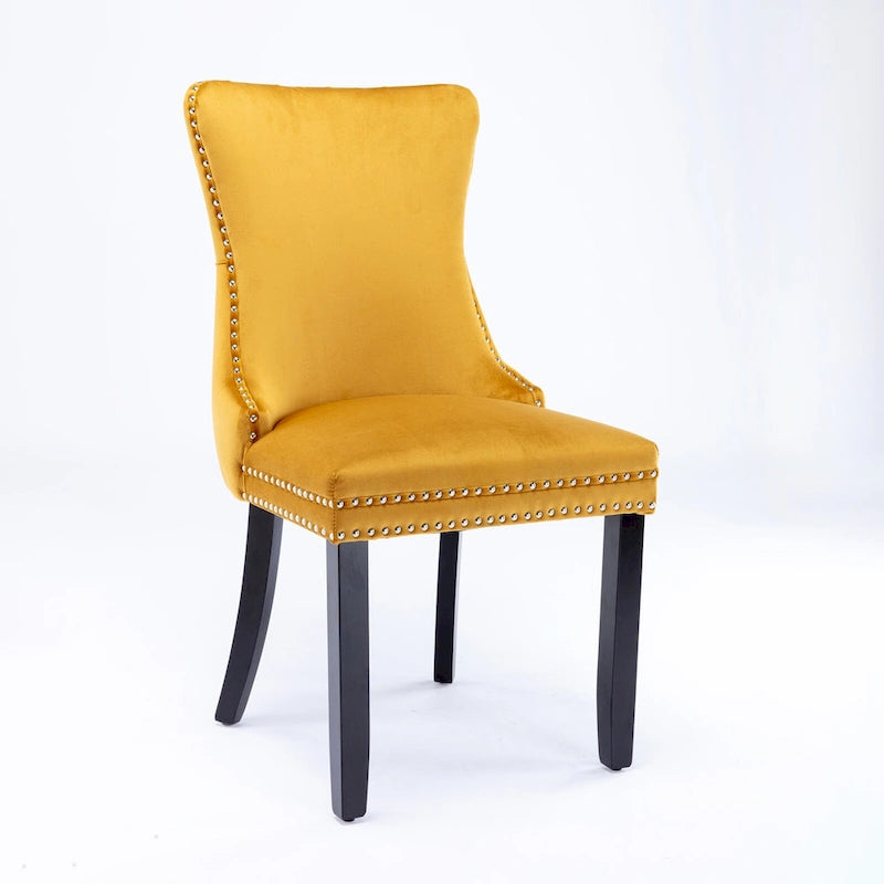 Upholstered Wing-Back Dining Chair Set Of 2