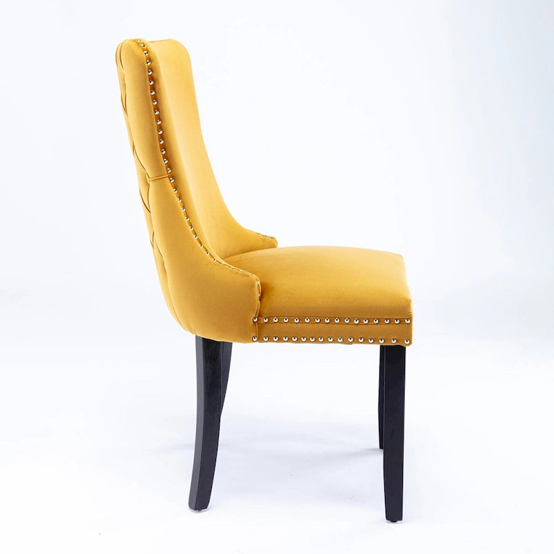 Upholstered Wing-Back Dining Chair Set Of 2