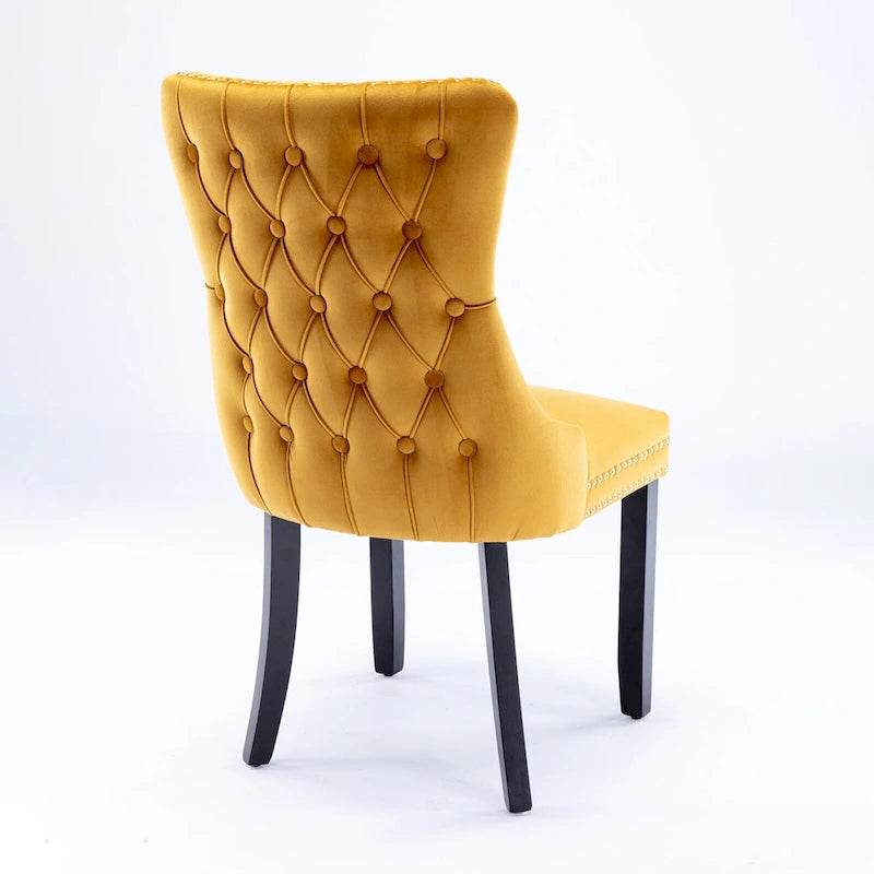 Upholstered Wing-Back Dining Chair Set Of 2