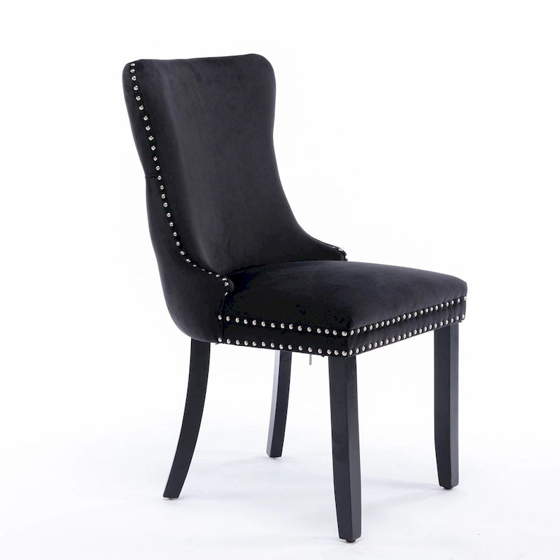 Upholstered Wing-Back Dining Chair Set Of 2