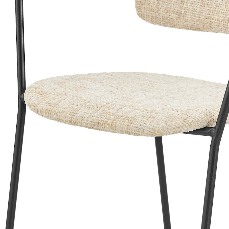 Alivia Fabric Dining Side Arm Chair, (Set of 2)
