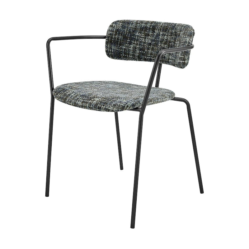 Alivia Fabric Dining Side Arm Chair, (Set of 2)