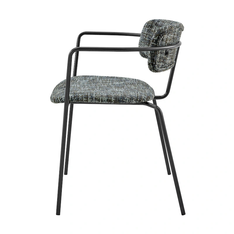Alivia Fabric Dining Side Arm Chair, (Set of 2)