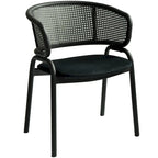 Ervilla Modern Upholstered Dining Chair with Cozy Armchair and Black Iron Legs for Dining Room Kitchen Patio