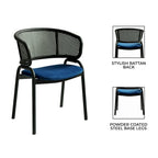 Ervilla Modern Upholstered Dining Chair with Cozy Armchair and Black Iron Legs for Dining Room Kitchen Patio