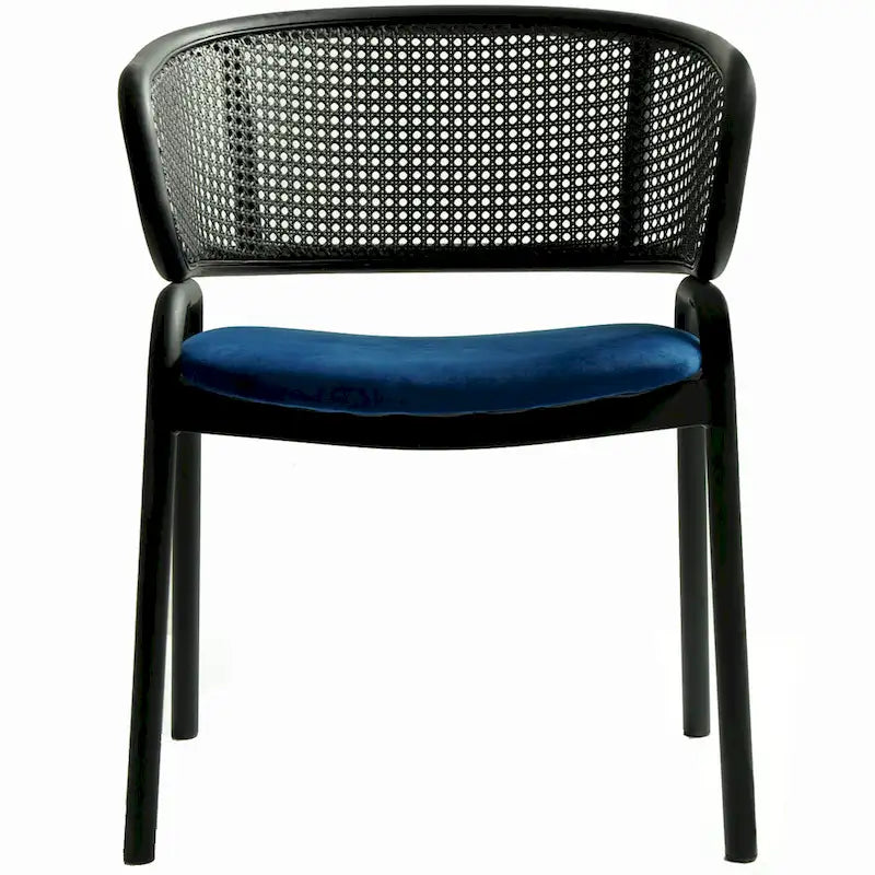 Ervilla Modern Upholstered Dining Chair with Cozy Armchair and Black Iron Legs for Dining Room Kitchen Patio