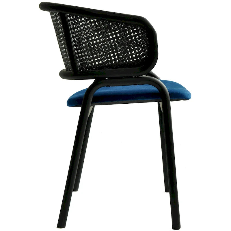 Ervilla Modern Upholstered Dining Chair with Cozy Armchair and Black Iron Legs for Dining Room Kitchen Patio