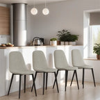 Modern Dining Room Chairs with Metal Legs(Set of 4) - N/A