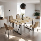 Modern Dining Room Chairs with Metal Legs(Set of 4) - N/A