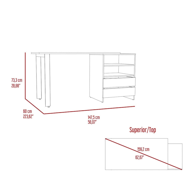 Writing Desk for Office,Living Room ,Apartment, Light Gray