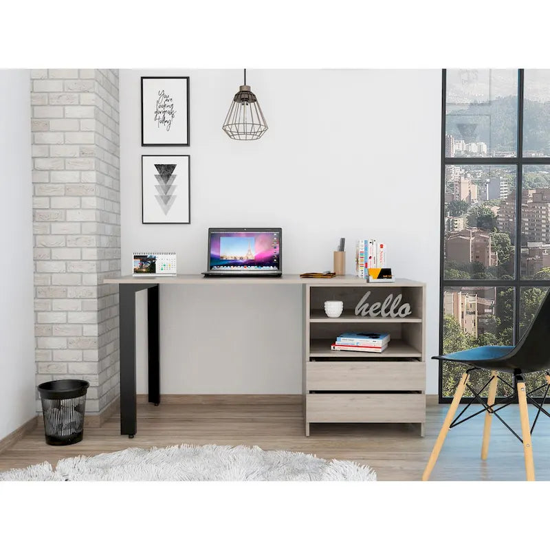 Writing Desk for Office,Living Room ,Apartment, Light Gray