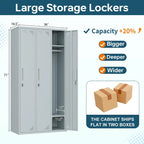Steel School Locker with Key and 3 Doors