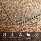 Office Chair Mat withTempered Glass for Hardwood Floor