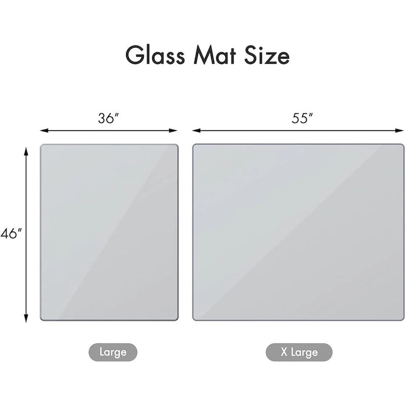 Office Chair Mat withTempered Glass for Hardwood Floor
