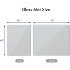 Office Chair Mat withTempered Glass for Hardwood Floor