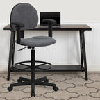 Fabric Drafting Chair with Arms (Cylinders: 22.5-27H or 26-30.5H)