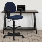Fabric Drafting Chair with Arms (Cylinders: 22.5-27H or 26-30.5H)
