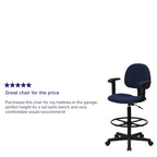 Fabric Drafting Chair with Arms (Cylinders: 22.5-27H or 26-30.5H)