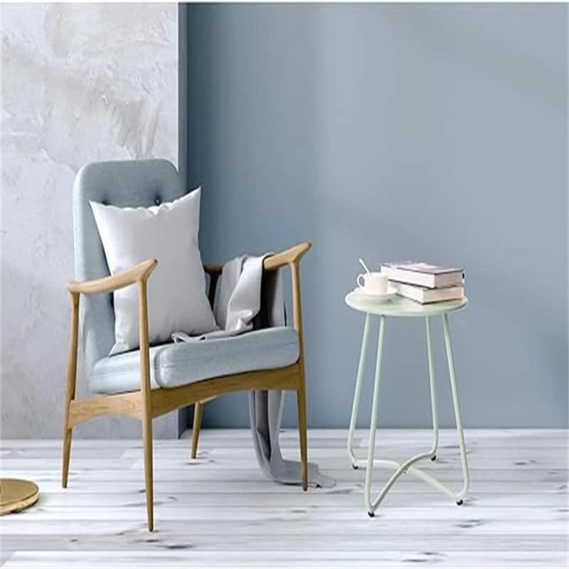 Small Round Metal Side Snack Table