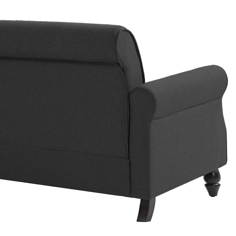 Modern 73 Nailhead Trim Loveseat Sofa