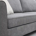 91-inch Modern L-shaped Upholstered Sectional Sofa with Three Pillows - 91W x 91D x 33.5H