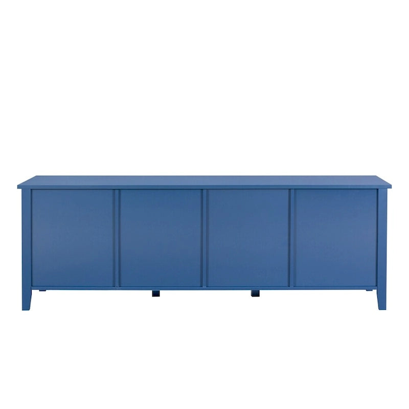 71 TV Cabinet w/ Solidwood Frame, Changhong Glass Door, Metal Handle