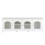 71 TV Cabinet w/ Solidwood Frame, Changhong Glass Door, Metal Handle
