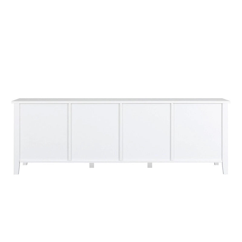 71 TV Cabinet w/ Solidwood Frame, Changhong Glass Door, Metal Handle