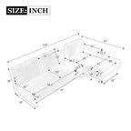L-shaped Sofa Sectional Sofa with Two USB Ports and Two Power Sockets, a Storage Drawer and a Reversible Chaise Lounge