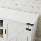 Roomfitters Modern Farmhouse TV Media Stand, Barn-Inspired Home Entertainment Console