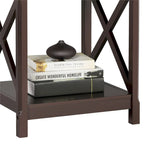 Yaheetech X Design Wood Coffee Side End Table with Storage Shelf