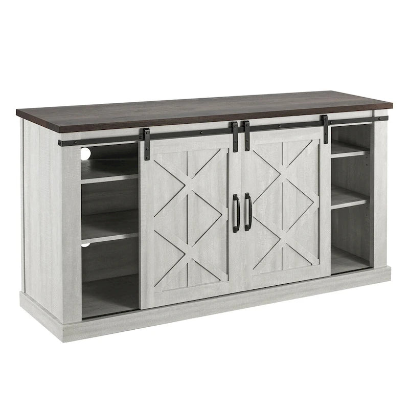 58 Farmhouse Sliding Barn Door TV Stand - Fits TVs up to 65 - 58 in Width