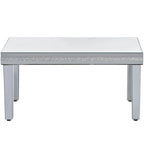 Mirrored Coffee Table with Adjustable Height