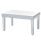 Mirrored Coffee Table with Adjustable Height
