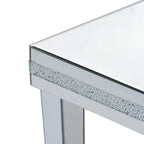 Mirrored Coffee Table with Adjustable Height