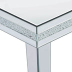 Mirrored Coffee Table with Adjustable Height