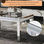 Mirrored Coffee Table with Adjustable Height