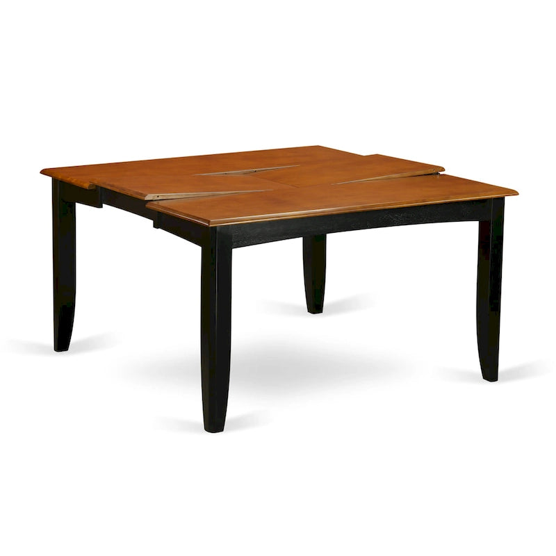 East West Furniture Kitchen Table Set Includes a Square Dining Table with Butterfly Leaf and Dining Chairs (Pieces Options)
