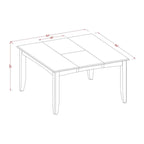 East West Furniture Kitchen Table Set Includes a Square Dining Table with Butterfly Leaf and Dining Chairs (Pieces Options)