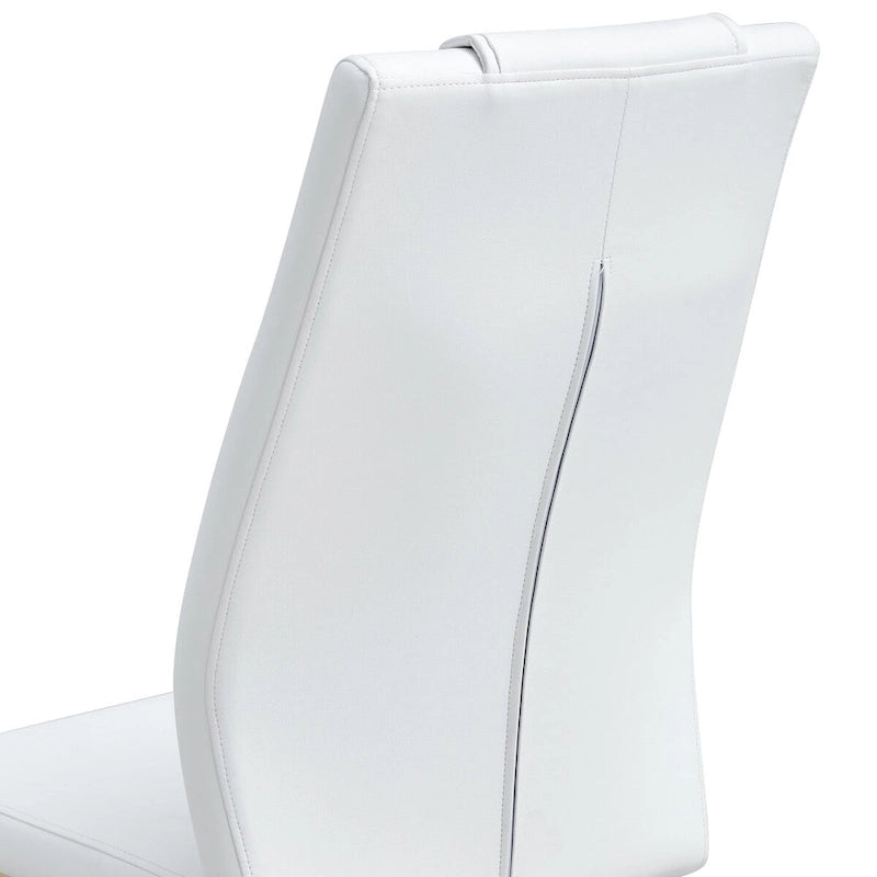 Modern dining chairs, set of 6, with faux leather soft cushion seats