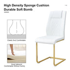 Modern dining chairs, set of 6, with faux leather soft cushion seats