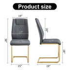 Modern dining chairs, set of 6, with faux leather soft cushion seats